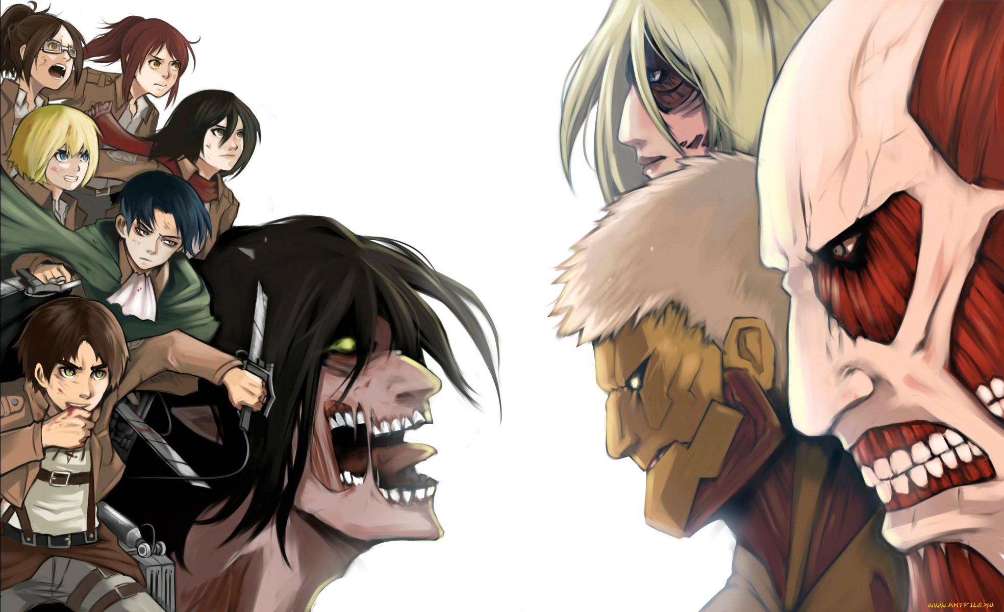 , shingeki no kyojin, annie, leonhart, mikasa, ackerman, eren, yeager, sasha, blouse, levi, hange, zo, armin, arlert, anime, shingeki, no, kyojin, attack, on, titan